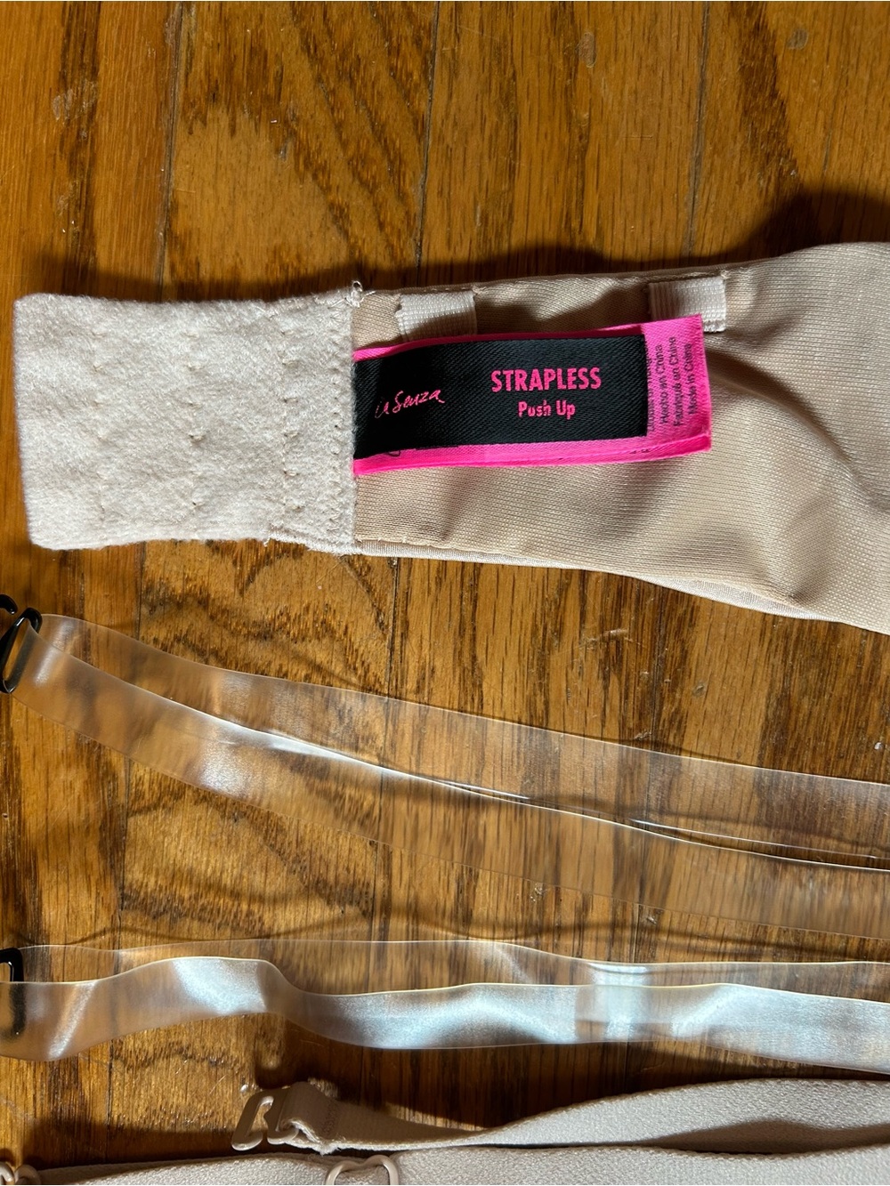 La SENZA 36C Nude Convertible Strapless Bra with Detachable Clear Straps - Picture 3 of 5